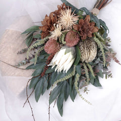 Native Protea Chrysanthemum Bouquet 70cmH x 40cmW Native Protea Chrysanthemum Bouquet 70cmH x 40cmW
