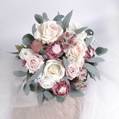 Protea Real-touch Rose Wedding Bouquet Protea Real-touch Rose Wedding Bouquet