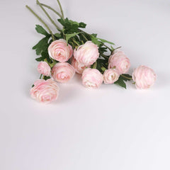 3 Heads Ranunculus Stem in Pink 40cmH 3 Heads Ranunculus Stem in Pink 40cmH