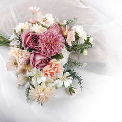 Dahlia Rose Wedding Bouquet 38cmW x 45cmH Dahlia Rose Wedding Bouquet 38cmW x 45cmH