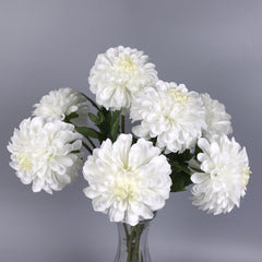 Dahlia Flower Stem Cream White 50cmH Dahlia Flower Stem Cream White 50cmH