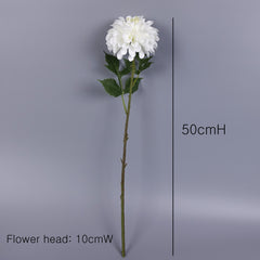 Dahlia Flower Stem Cream White 50cmH Dahlia Flower Stem Cream White 50cmH