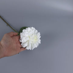 Dahlia Flower Stem Cream White 50cmH Dahlia Flower Stem Cream White 50cmH