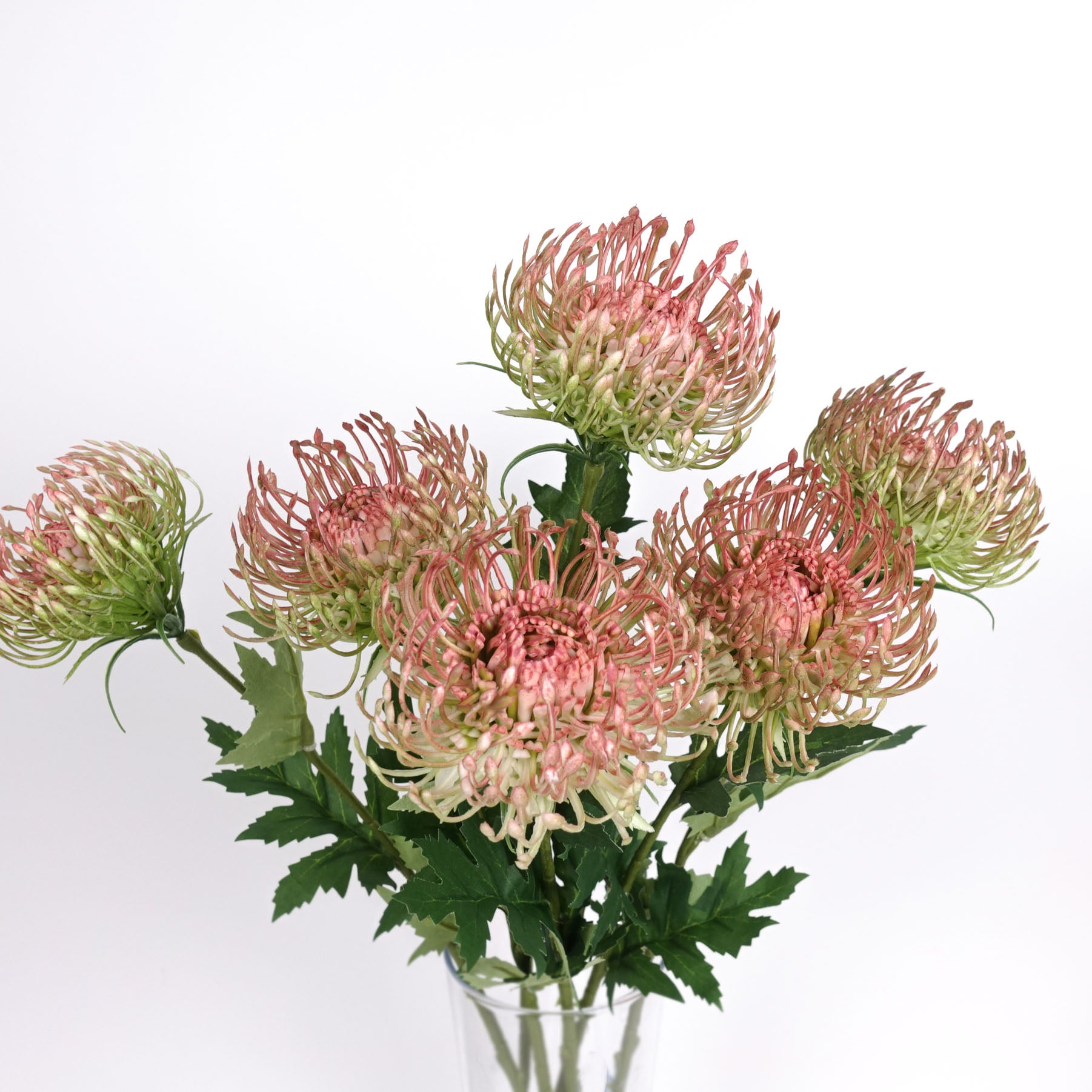 Artificial Pink Leucospermum Pincushion Stem