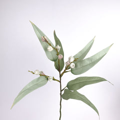 Artificial eucalyptus pod flowering stem  Artificial eucalyptus pod flowering stem