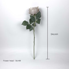 Antique Single Rose Stem 54cmH Antique Single Rose Stem 54cmH