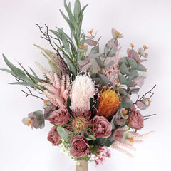 Rose Banksia Bouquet 70cmH x 40cmW Rose Banksia Bouquet 70cmH x 40cmW