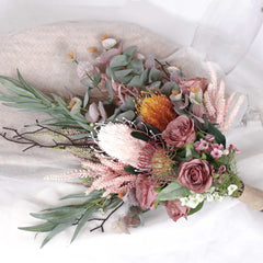 Rose Banksia Bouquet 70cmH x 40cmW Rose Banksia Bouquet 70cmH x 40cmW