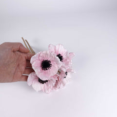 6 Stems Real-touch Anemone Bunch 25cmH 6 Stems Real-touch Anemone Bunch 25cmH