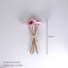 6 Stems Real-touch Anemone Bunch 25cmH 6 Stems Real-touch Anemone Bunch 25cmH