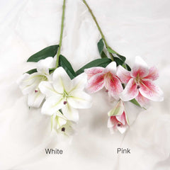 3 Heads Artificial Lily Flower 70cmH 3 Heads Artificial Lily Flower 70cmH