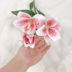 3 Heads Artificial Lily Flower 70cmH 3 Heads Artificial Lily Flower 70cmH