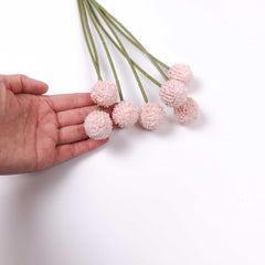 7 Heads Artificial Billy Button Spray 62cmH 7 Heads Artificial Billy Button Spray 62cmH