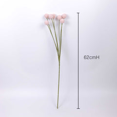 7 Heads Artificial Billy Button Spray 62cmH 7 Heads Artificial Billy Button Spray 62cmH