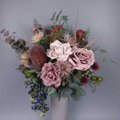 Rose Banksia Mum Bouquet 70cmH x 50cmW Rose Banksia Mum Bouquet 70cmH x 50cmW