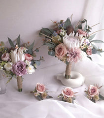 Native King Protea Dahlia Bouquet