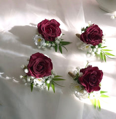 Rose Baby's Breath Wedding Buttonhole