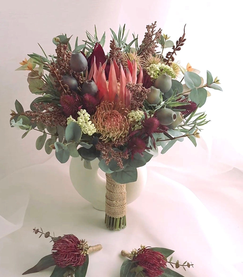 Dusty Burgundy Native Protea Bouquet