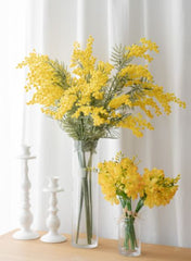 Artificial Wattle Spray, Mimosa Spray 85cmH