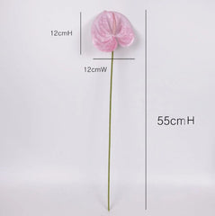 2pcs Anthurium Stem Pink 55cmH