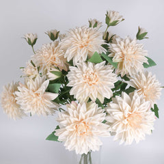 Artificial Dahlia Flower. Faux Dahlia. Dahlia Flower Stem. White Dahlia