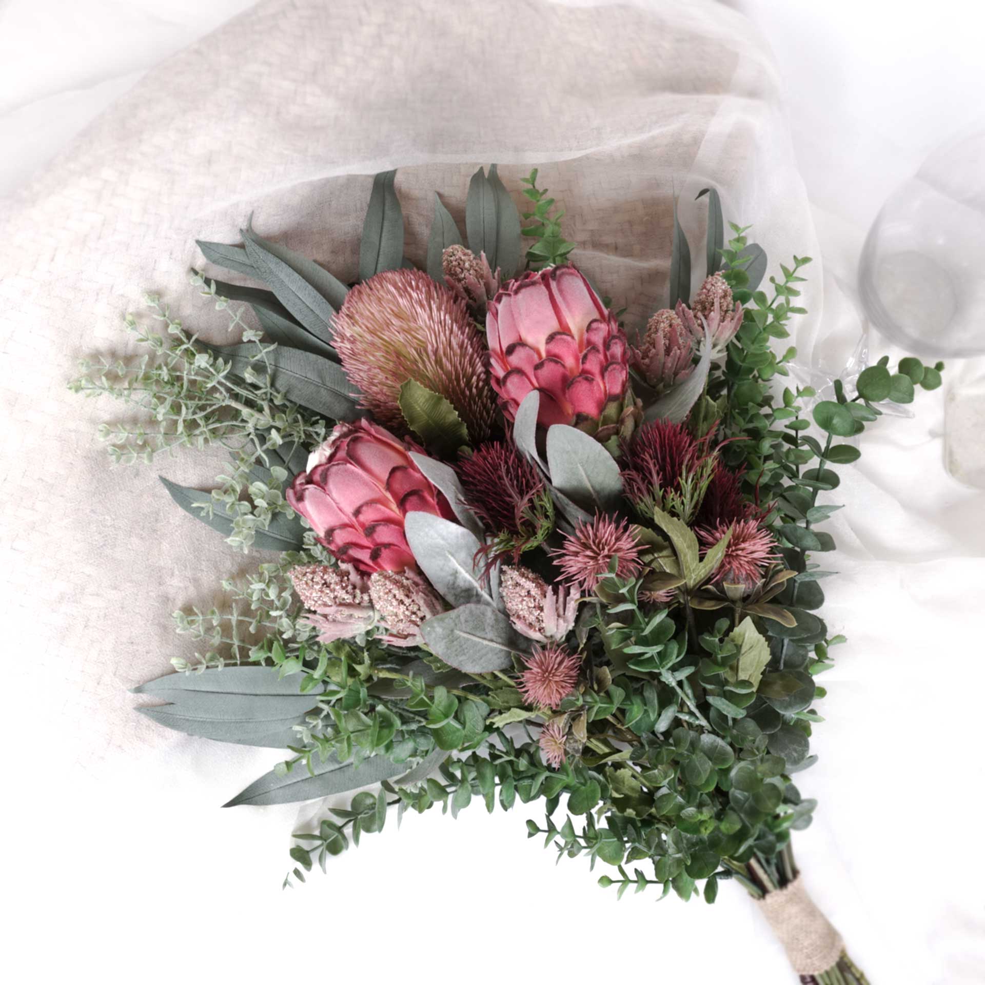 Artificial Flower Arrangement Artificial Native Protea Bouquet