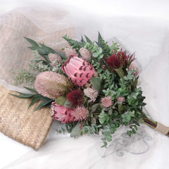 Artificial Flower Arrangement Native Protea Banksia Bouquet