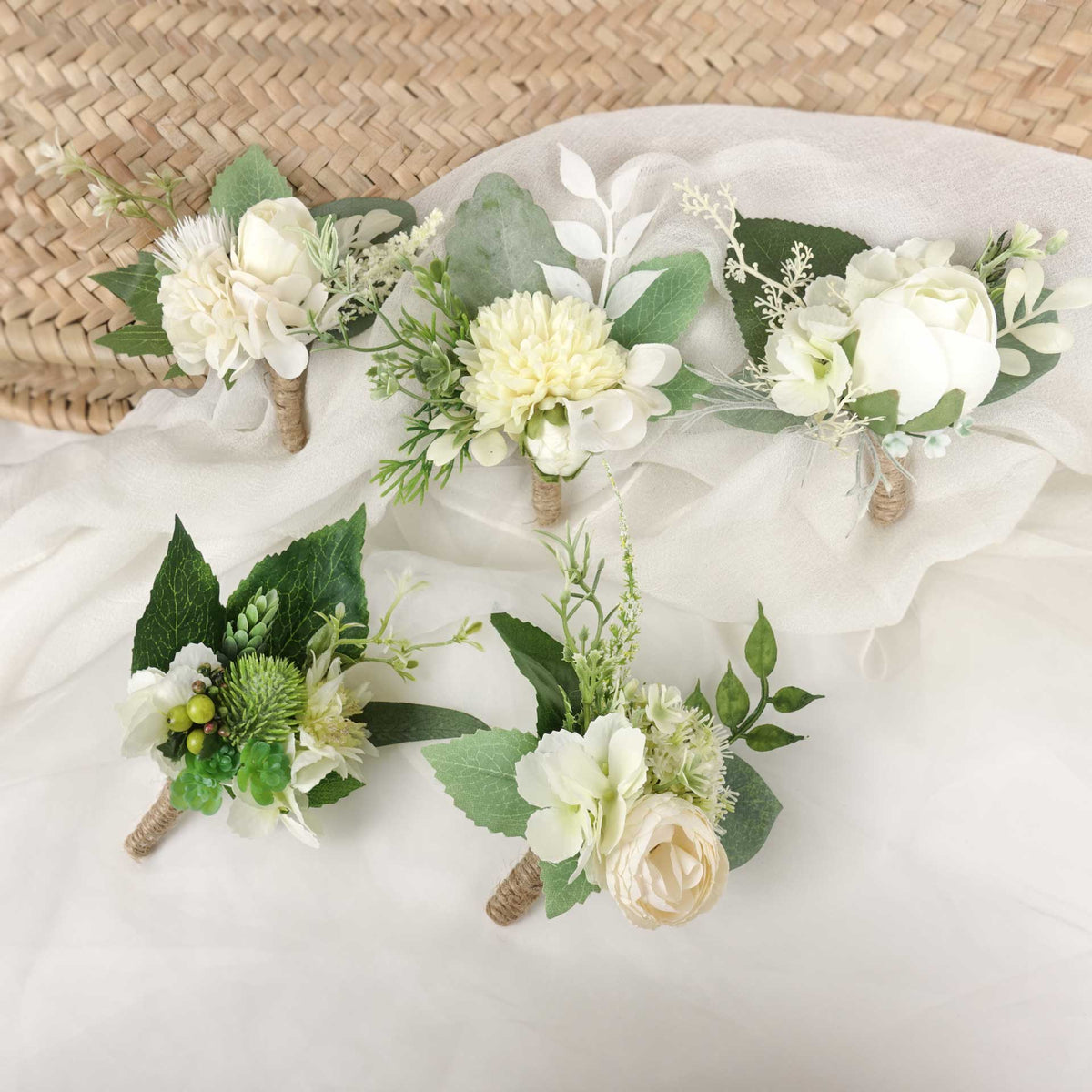 Wedding Boutonniere, Groom Buttonhole, Faux Buttonhole