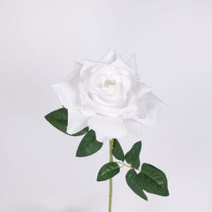 Artificial Single Rose Stem In White Rose Flower
