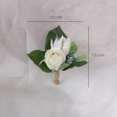 Blushing Bride Rose Wedding Boutonniere