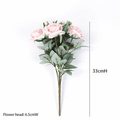 7 Heads Rose Bush 33cmH