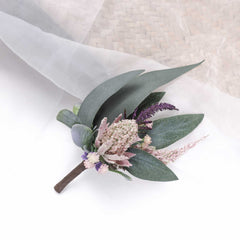 Native Thistle Wedding Buttonhole Boutonniere