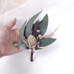 Native Thistle Wedding Buttonhole Boutonniere