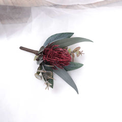 Native Pincushion Wedding Buttonhole Boutonniere