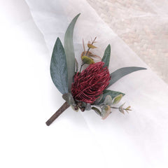 Native Pincushion Wedding Buttonhole Boutonniere