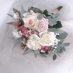 Protea Real-touch Rose Wedding Bouquet