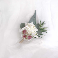 Real-touch Rose Wedding Buttonhole Boutonniere