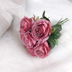 6 Heads Rose Bouquet 38cmH