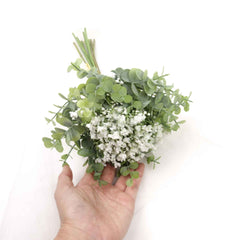 Eucalyptus Gypso Baby's Breath Bouquet 31cmH