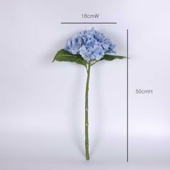 Real Touch Hydrangea Stem Blue 50cmH