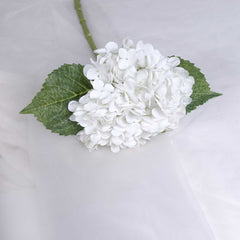 Real Touch Hydrangea Stem White 50cmH