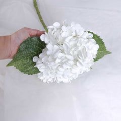 Real Touch Hydrangea Stem White 50cmH