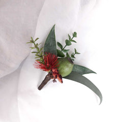 Native Gum Flowering Wedding Buttonhole Boutonniere