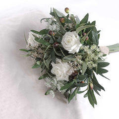 Rose Eucalyptus Olive Bouquet