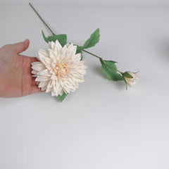 Dahlia Flower Stem Cream 65cmH