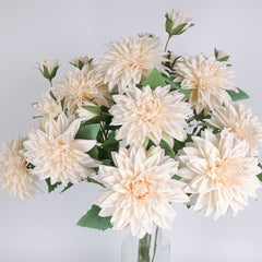 Dahlia Flower Stem Cream 65cmH