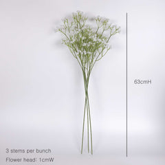 3 Stems Gypsophila Baby's Breath Spray 63cmH