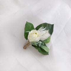 Blushing Bride Rose Wedding Boutonniere