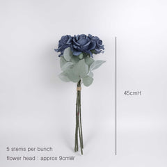 5Heads Long Stemmed Rose Bouquet 45cmH