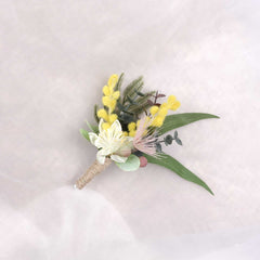 Native Wattle Flowering Gum Wedding Buttonhole